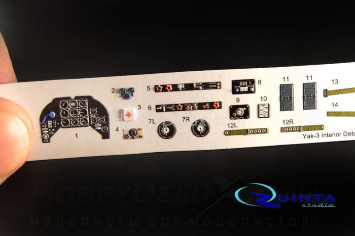 3D Декаль интерьера кабины Як-3 QD48001