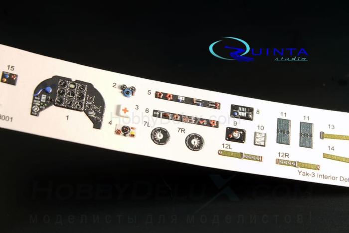 3D Декаль интерьера кабины Як-3 QD48001