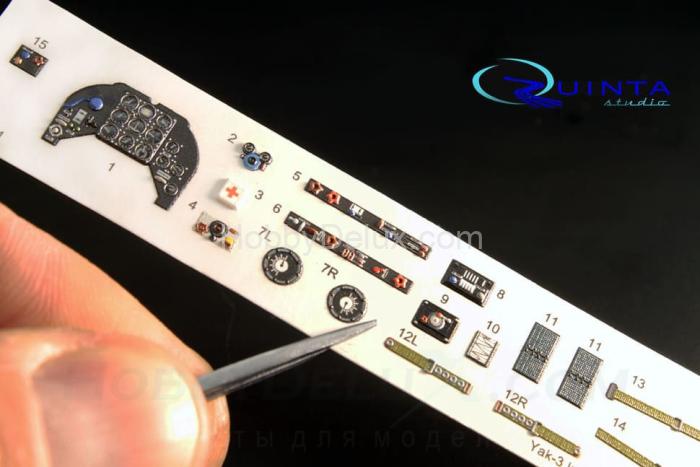 3D Декаль интерьера кабины Як-3 QD48001