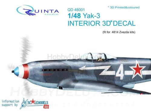 3D Декаль интерьера кабины Як-3