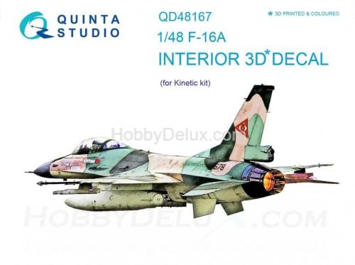 3D Декаль интерьера кабины F-16A  для модели Kinetic