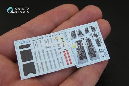 3D Декаль интерьера кабины F-16A  для модели Kinetic