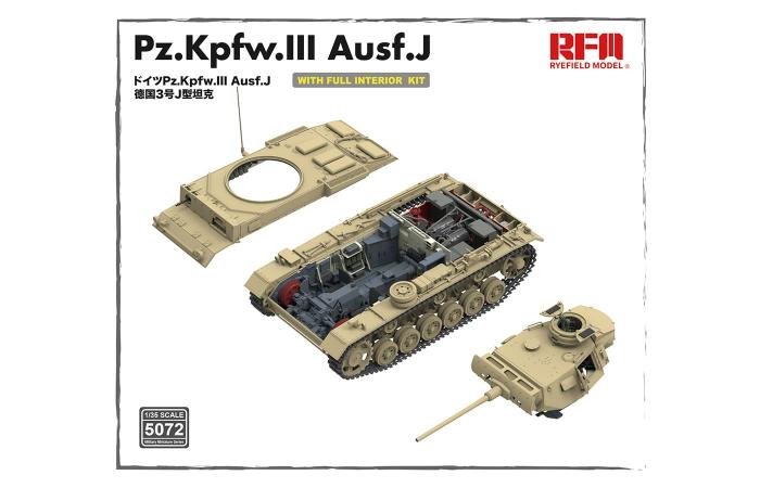 RFM (RYEFIELD MODEL) RM5072 1:35 Немецкий средний танк Pz.Kpfw.III Ausf. J с полным интерьером