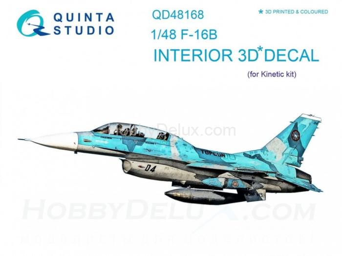 3D Декаль интерьера кабины F-16B для модели Kinetic QD48168