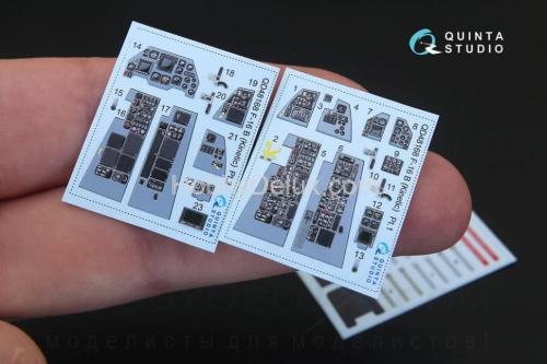 3D Декаль интерьера кабины F-16B для модели Kinetic