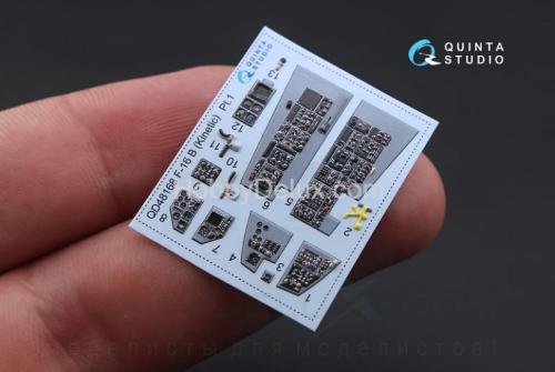 3D Декаль интерьера кабины F-16B для модели Kinetic