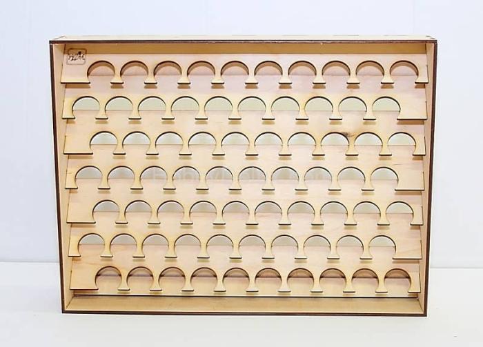 Полка настольно-подвесная для баночек 30 мм. POL-30-01