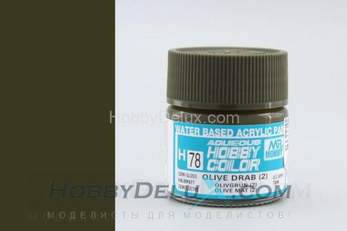 Краска акриловая Hobby Color - H078 Olive Drab 2 H78