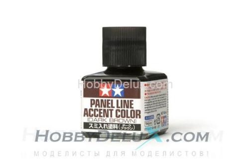 Краска для финальной отделки моделей - темно-коричневая смывка, 40 мл.