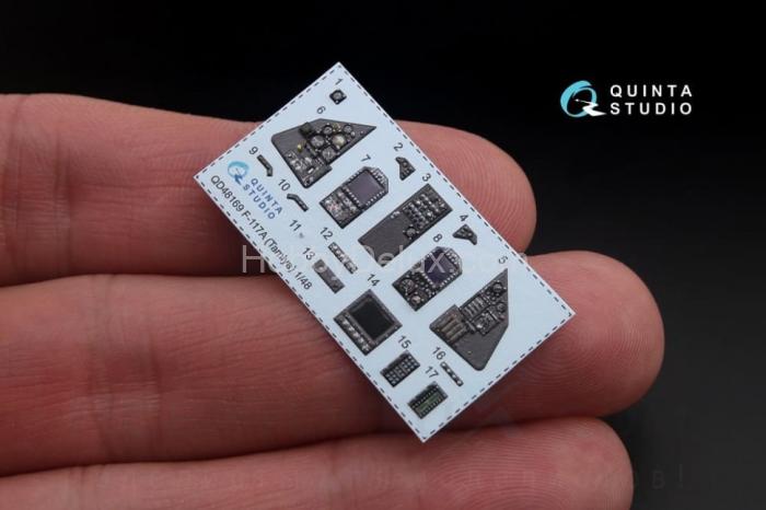 3D Декаль интерьера кабины F-117A  для модели Tamiya QD48169