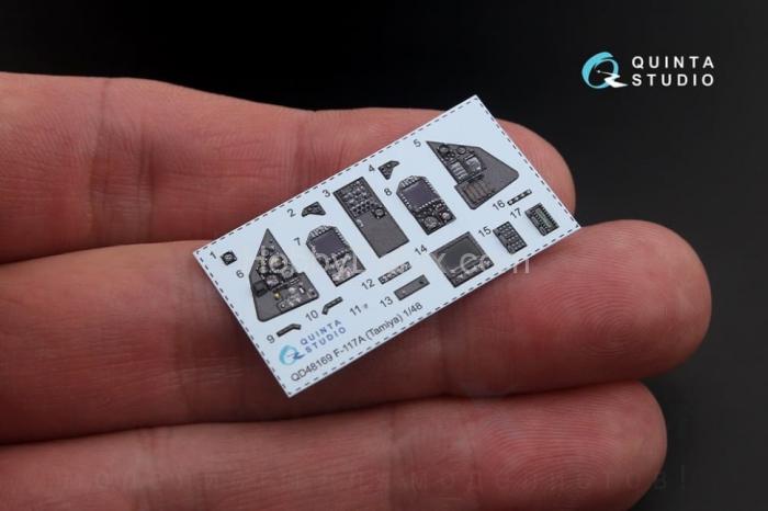 3D Декаль интерьера кабины F-117A  для модели Tamiya QD48169