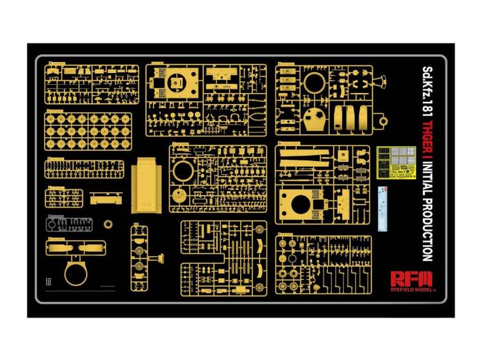 RFM (RYEFIELD MODEL) RM5078 1:35 Немецкий танк Sd.KfZ.181 Tiger I, первая серия №121, Ленинград 1943 г., с рабочими траками