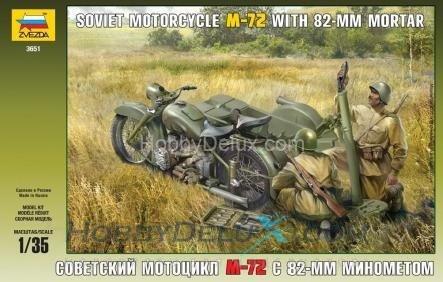 Советский мотоцикл М-72 с 82-мм минометом ZV3651