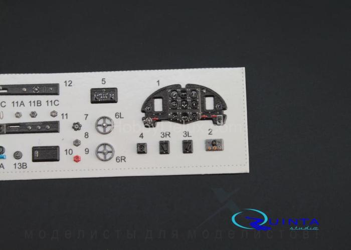 3D Декаль интерьера кабины Як-1 (ранние серии) (для модели Моделсвит/ЮФ)3 QD48002-Pro