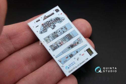 3D Декаль интерьера кабины Су-33 для модели Kinetic