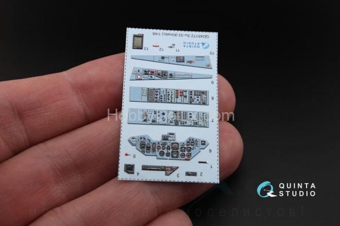 3D Декаль интерьера кабины Су-33 для модели Kinetic QD48172