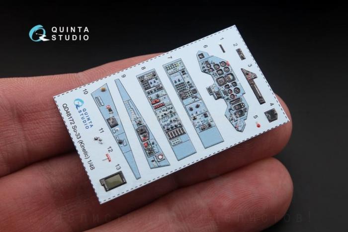 3D Декаль интерьера кабины Су-33 для модели Kinetic QD48172