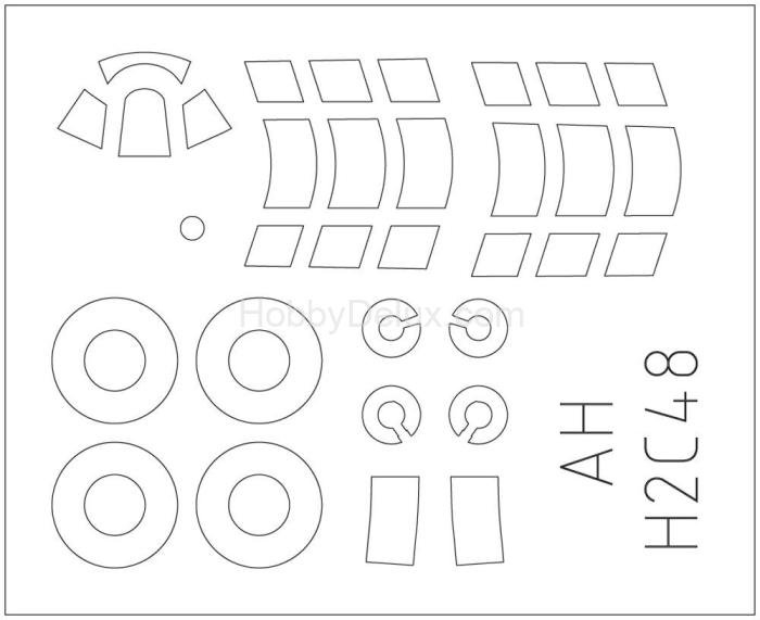 Сборная модель Hurricane Mk IIb Reconnaissance AH40012