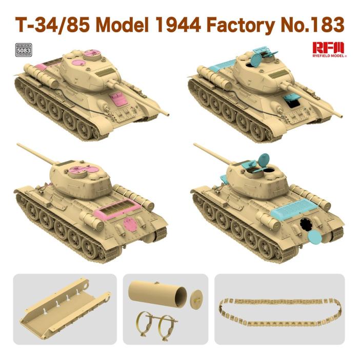 RFM (RYEFIELD MODEL) RM5083 1:35 Советский танк Т-34/85 обр.1944 г., завод №183