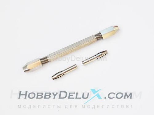 Минидрель ручная с двумя односторонними  цангами