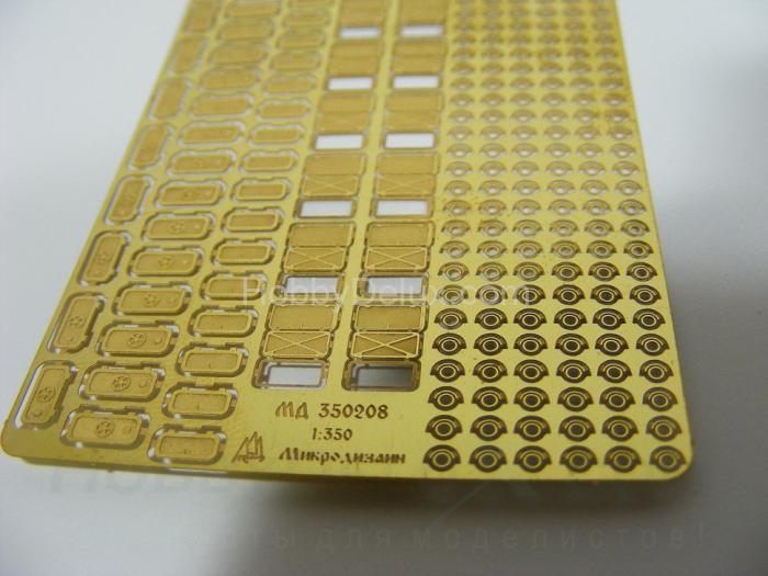 Набор иллюминаторов и дверей для флота 1:350 МД350208