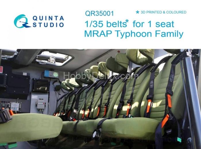 Комплект ремней на одно кресло для семейства бронеавтомобилей Тайфун Для всех моделей QR35001