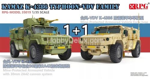 RPG-MODEL 35019 Российский бронеавтомобиль К-4386 «Тайфун-ВДВ» (две модели в комплекте)