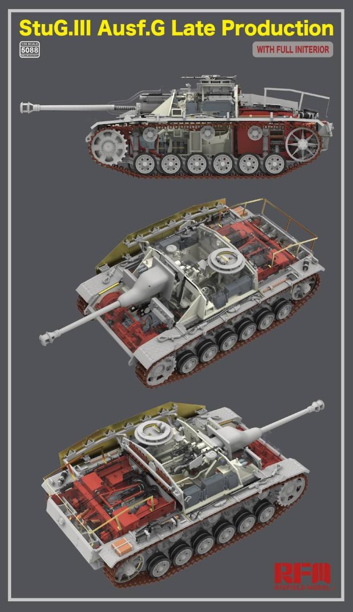 RFM (RYEFIELD MODEL) RM5088 1:35 Немецкая самоходно-артиллерийская установка StuG.III Ausf.G позднего выпуска с полным интерьером