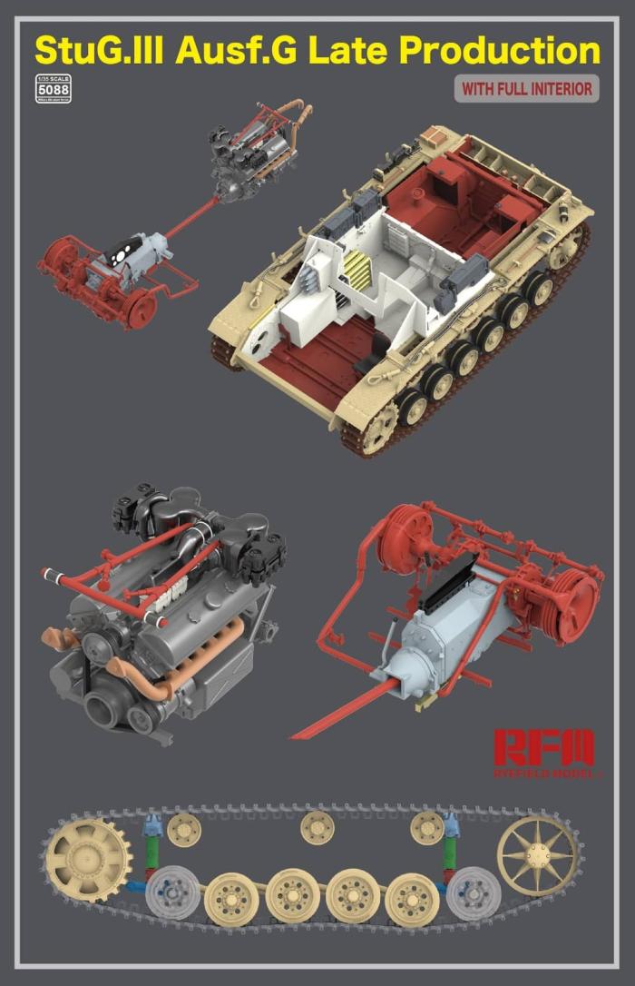 RFM (RYEFIELD MODEL) RM5088 1:35 Немецкая самоходно-артиллерийская установка StuG.III Ausf.G позднего выпуска с полным интерьером