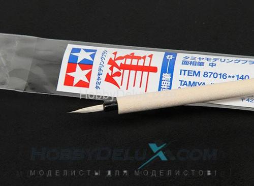 Кисточка круглая, тонкая (конский волос, ручка дерево)