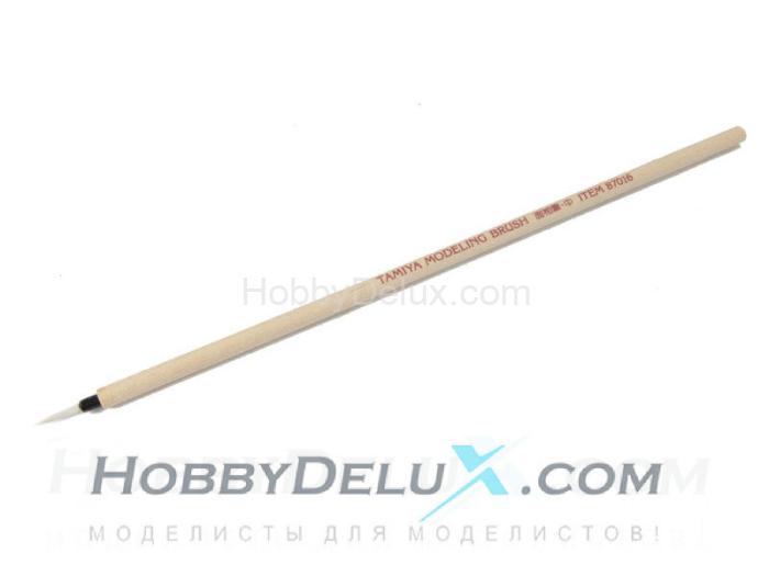 Кисточка круглая, тонкая (конский волос, ручка дерево) 87016