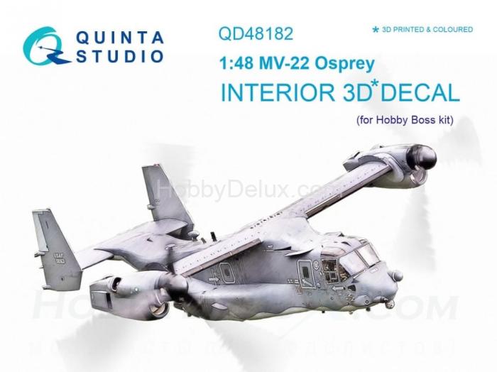 3D Декаль интерьера кабины MV-22 Osprey для модели HobbyBoss QD48182