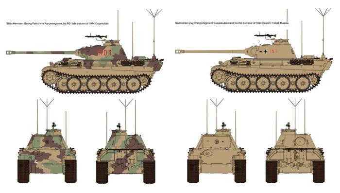 RFM (RYEFIELD MODEL) RM5089 1:35 Немецкий средний танк Panzerbefehlswagen Panther Ausf.G с рабочими траками