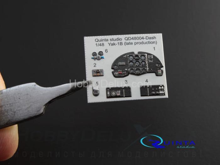3D Декаль интерьера кабины Як-1Б (для модели Моделсвит)1 QD48004-Dash