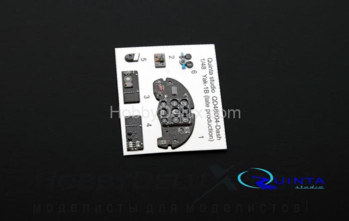 3D Декаль интерьера кабины Як-1Б (для модели Моделсвит)1 QD48004-Dash