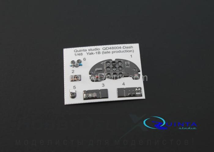 3D Декаль интерьера кабины Як-1Б (для модели Моделсвит)1 QD48004-Dash