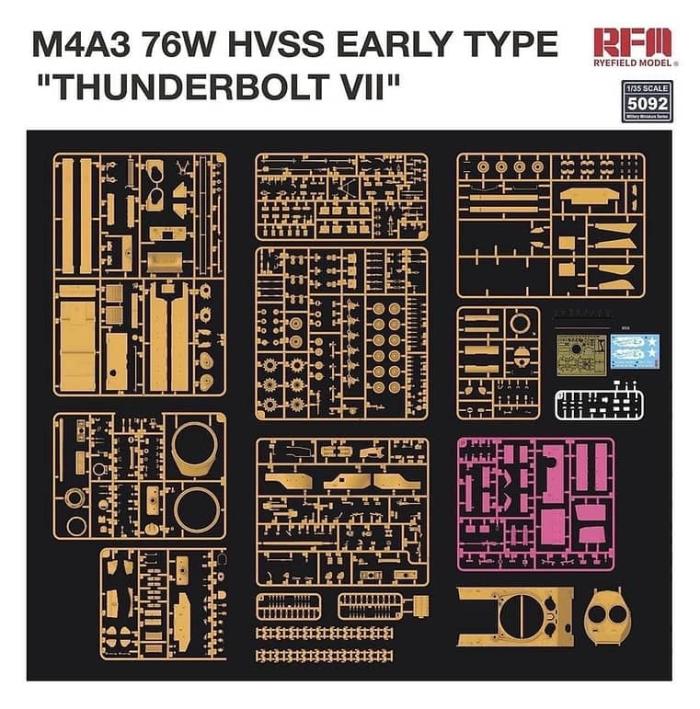 RFM (RYEFIELD MODEL) RM5092 1:35 Американский танк Шерман M4A3 76W HVSS ранний тип "THUNDERBOLT VII"