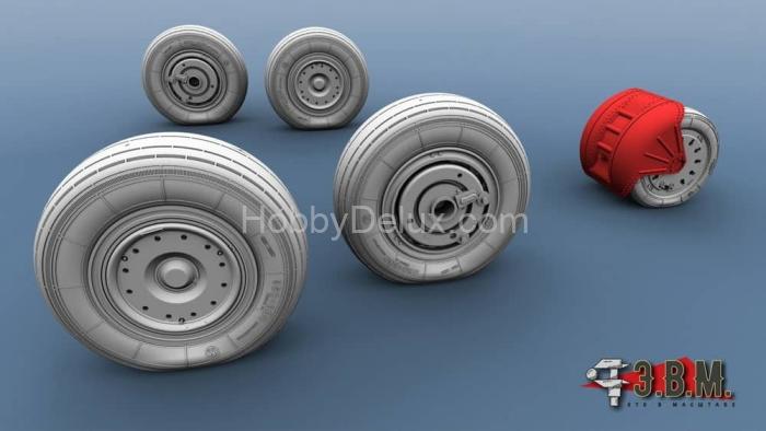 Колеса шасси для масштабной модели самолета МиГ-31 RS48060