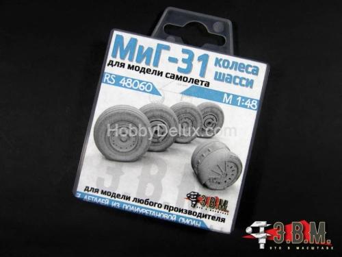 Колеса шасси для масштабной модели самолета МиГ-31