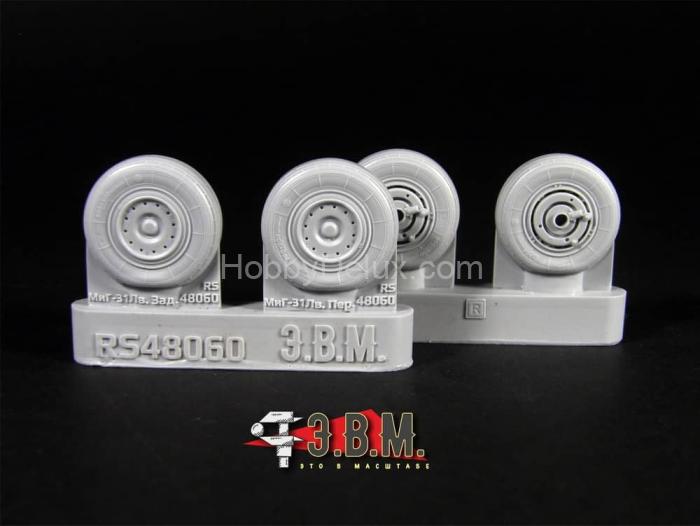 Колеса шасси для масштабной модели самолета МиГ-31 RS48060
