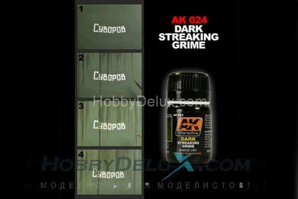 AK024 AK Interactive DARK STREAKING GRIME (тёмные полосы грязи) AK024