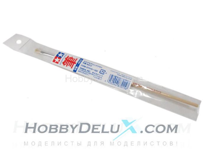 Кисточка плоская ширина 6мм (конский волос, ручка дерево) 87015