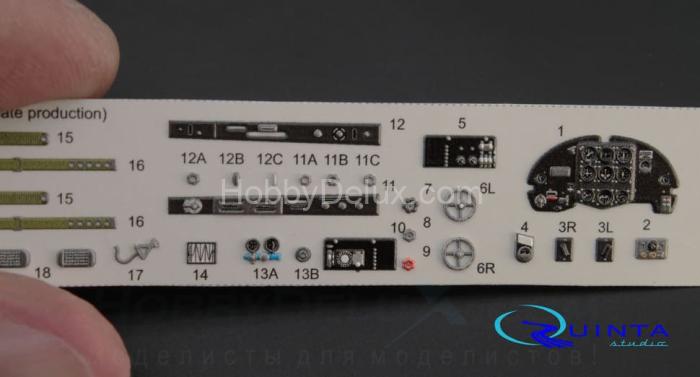 3D Декаль интерьера кабины Як-1Б (для модели Моделсвит)3 QD48004-Pro