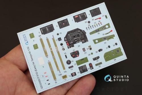 3D Декаль интерьера кабины P-51D ранний для модели Tamiya