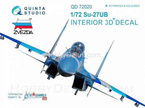 3D Декаль интерьера кабины Су-27УБ для модели Звезда