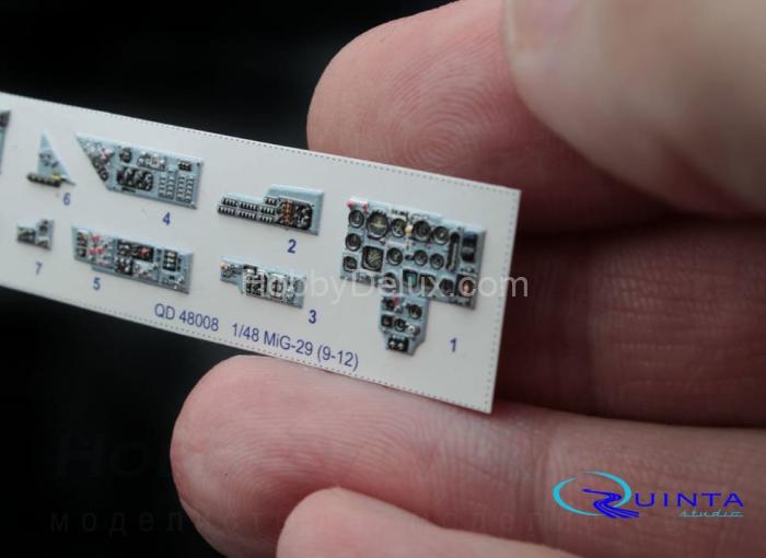 3D Декаль интерьера кабины МиГ-29 (9-12)  (для модели GWH) QD48008