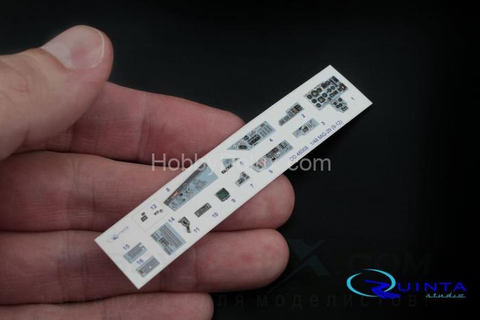 3D Декаль интерьера кабины МиГ-29 (9-12)  (для модели GWH) QD48008