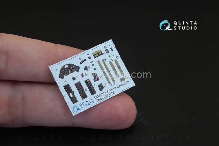 3D Декаль интерьера кабины F4U-1D Corsair для модели Tamiya QD72021