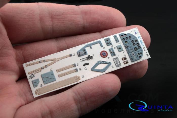 3D Декаль интерьера кабины Ил-2 (для моделей Accurate/Italery/Academy/Eduard) QD48010