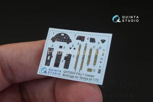 3D Декаль интерьера кабины F4U-1 Corsair , Bird cage, для модели Tamiya
